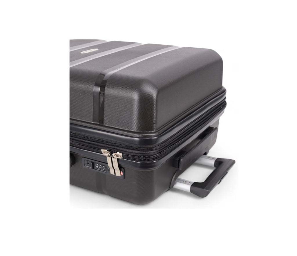 Valise 71 cm extensible en polypropylène madisson M43603 NOIR B