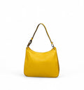 Sac épaule en cuir de vachette pour femme Katana Arezzo jaune- vue de face