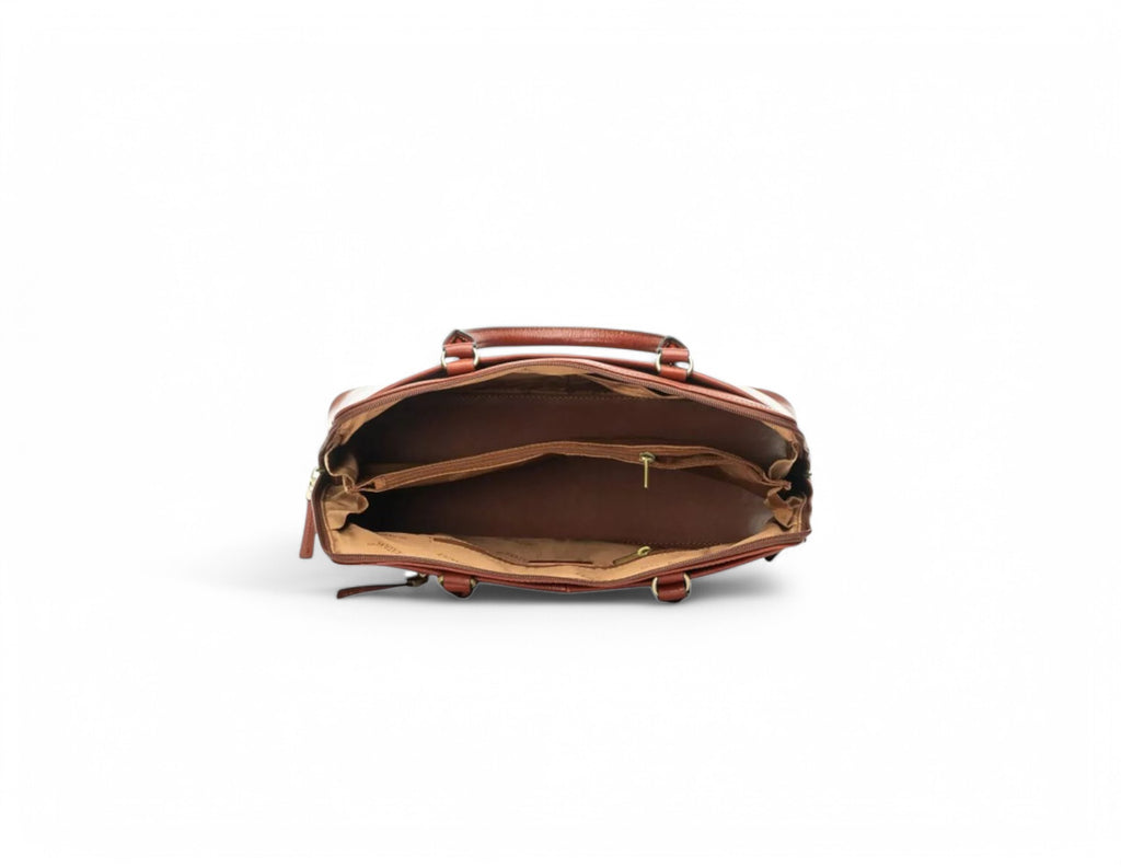 sac à main cabas en cuir katana marron