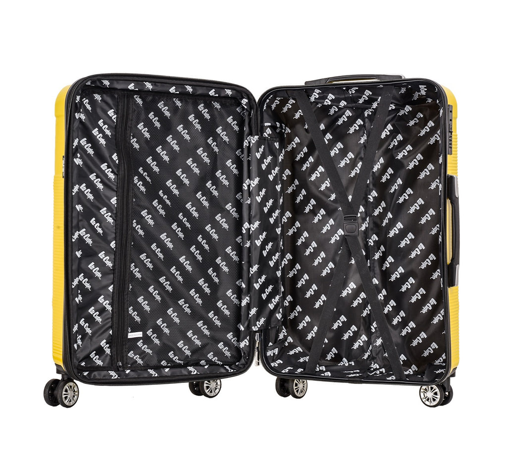 valise rigide moyenne 67 cm en polycarbonate Lee cooper jaune