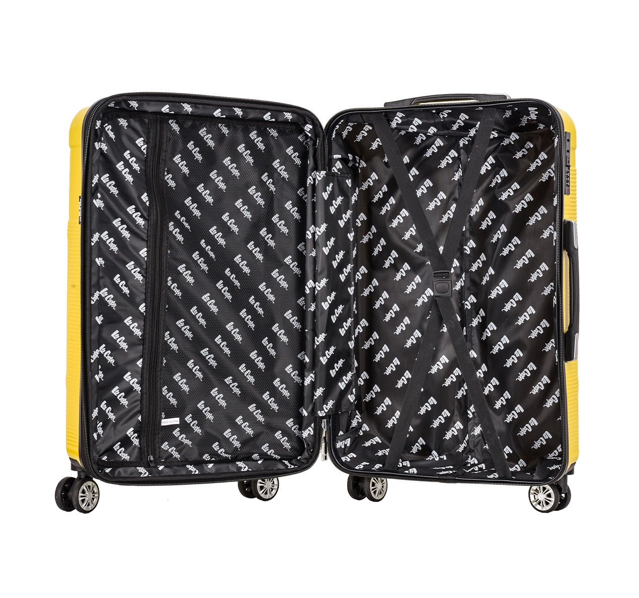 valise rigide moyenne 67 cm en polycarbonate Lee cooper jaune