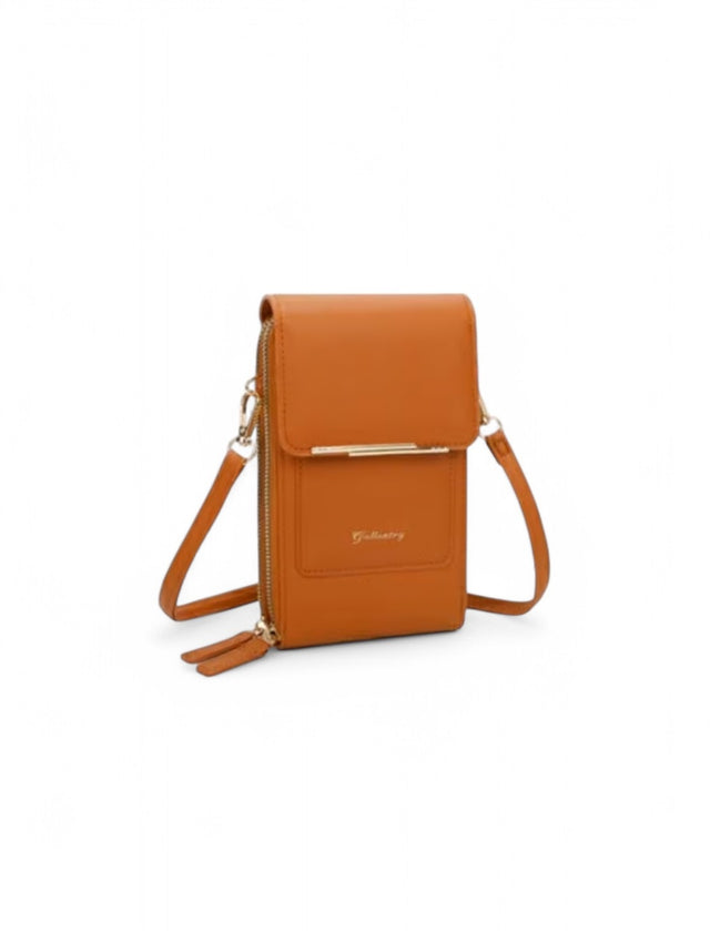 sac bandoulière pour smartphone marron
