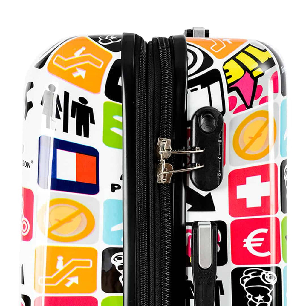 valise rigide 67 cm Madisson Travel Picto- vue de serrure