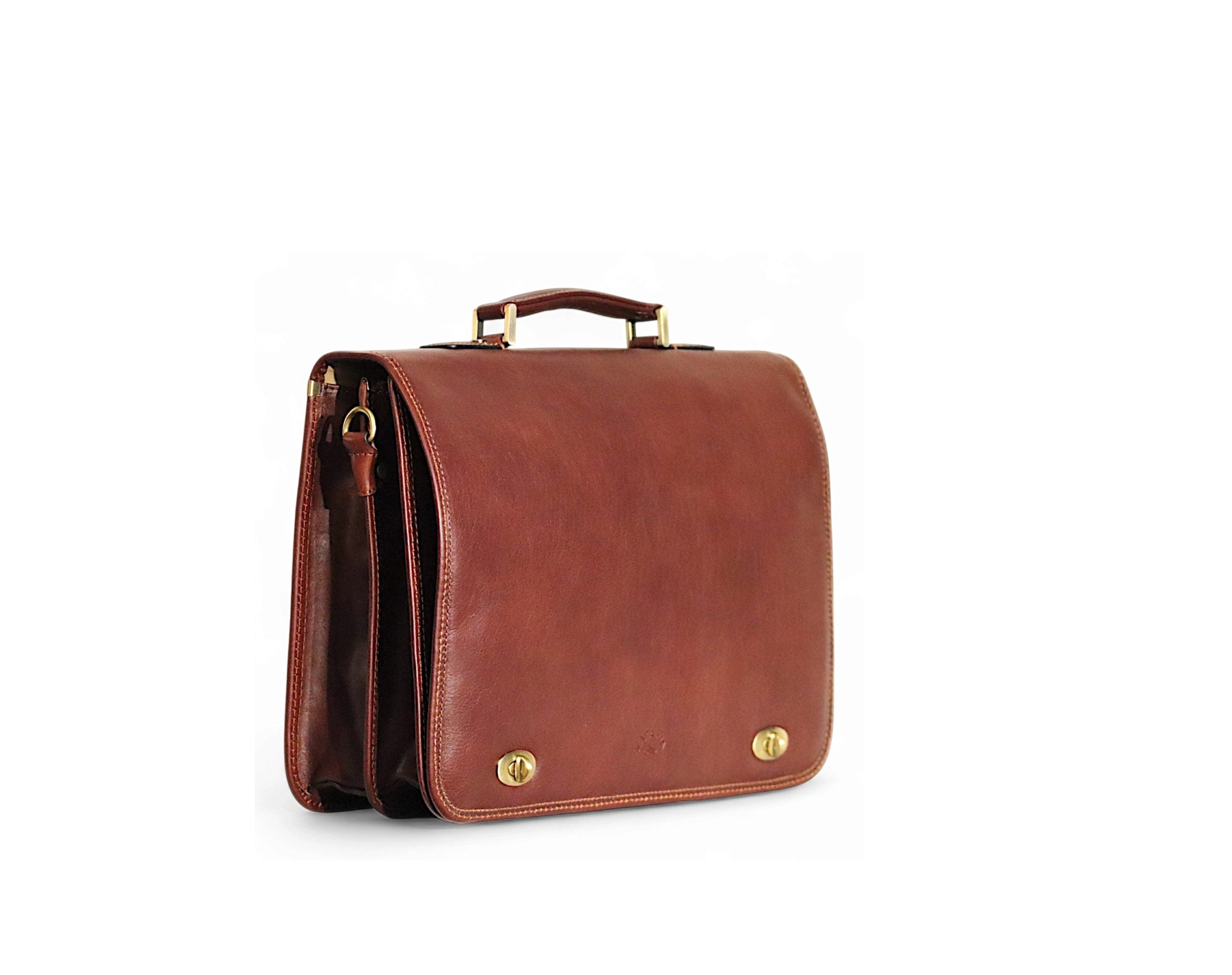 Serviette en cuir 2 soufflets Lexington de Katana e
