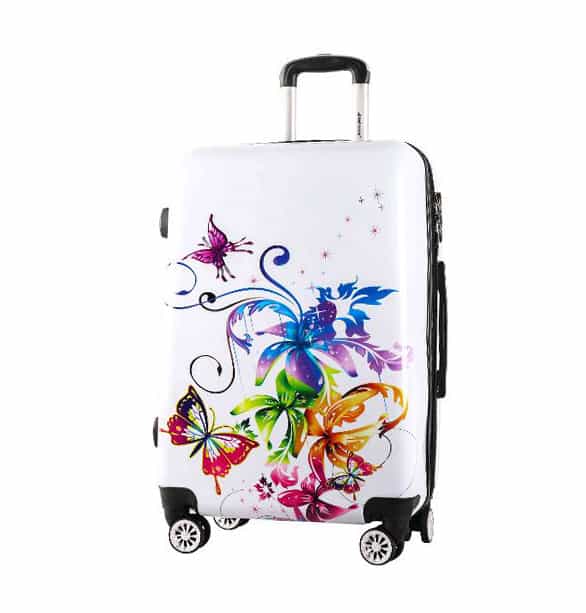 VALISE rigide 70 cm pas cher 4 roues snowball fleurs