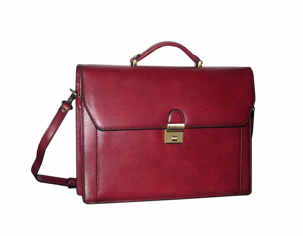 cartable en cuir pas cher katana rouge 63025R