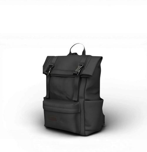 Sac à dos noir pour ordinateur avec plusieurs compartiments, idéal pour PC 15" et accessoires.