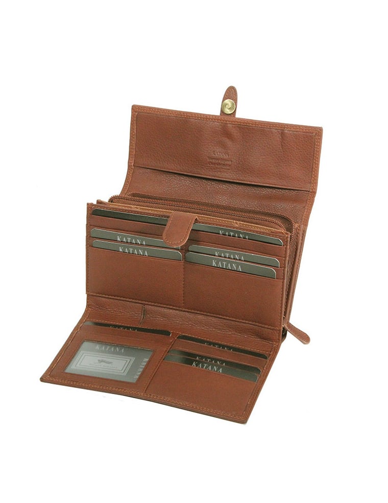 Portefeuille en cuir et compagnon pour femme