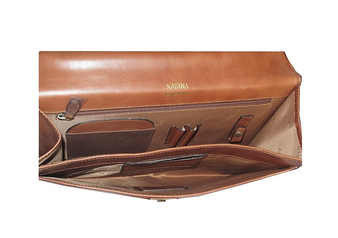 Cartable en cuir 1 soufflet Katana