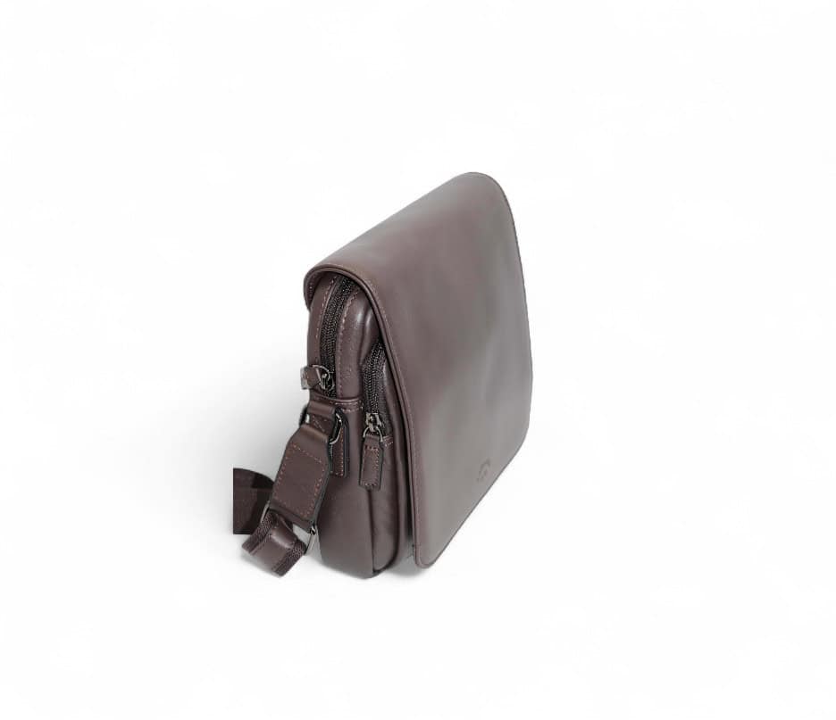 Sac besace bandoulière cuir homme katana 81662 - vue de 3/4