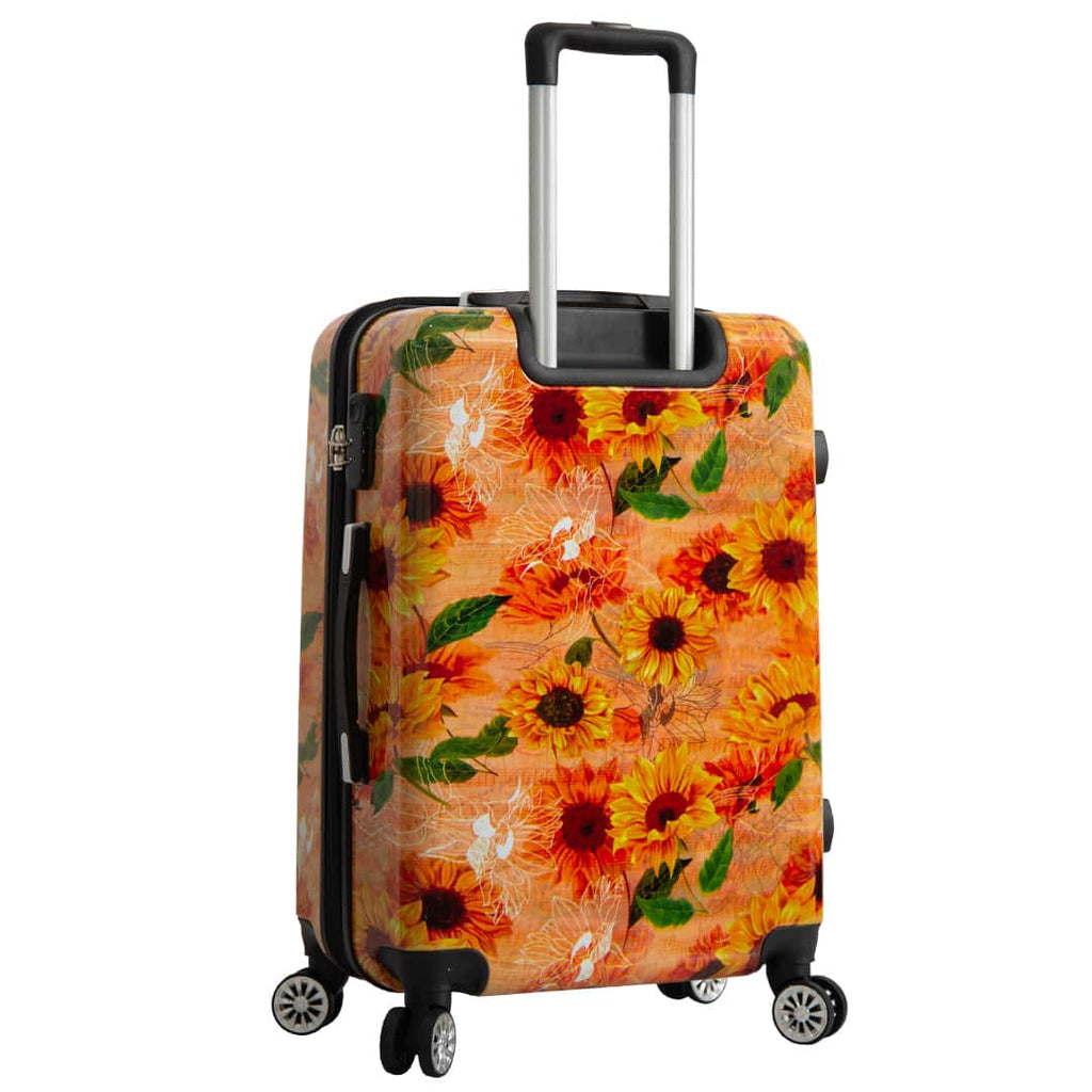 valise 65 cm polycarbonate extensible pas cher fleurs