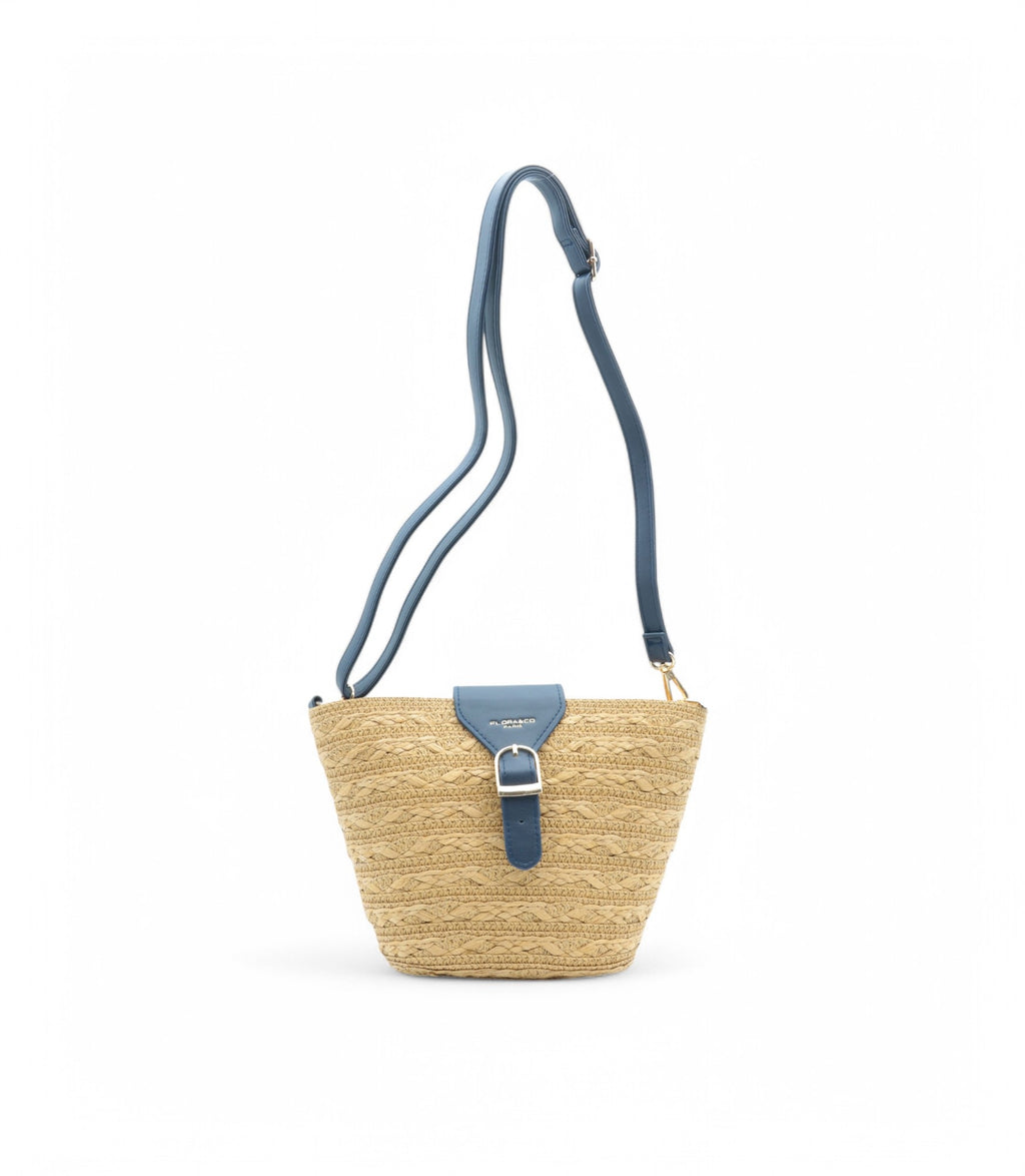 Sac en paille à bandoulière Maya de Flora&Co