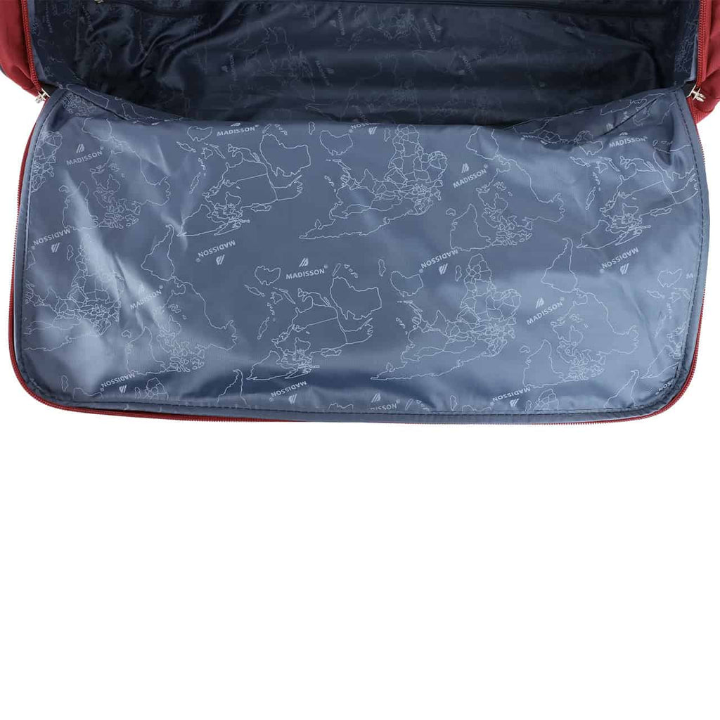 Sac de voyage XXL à roulettes Madisson Prague 84 cm - Vue de haut rabat