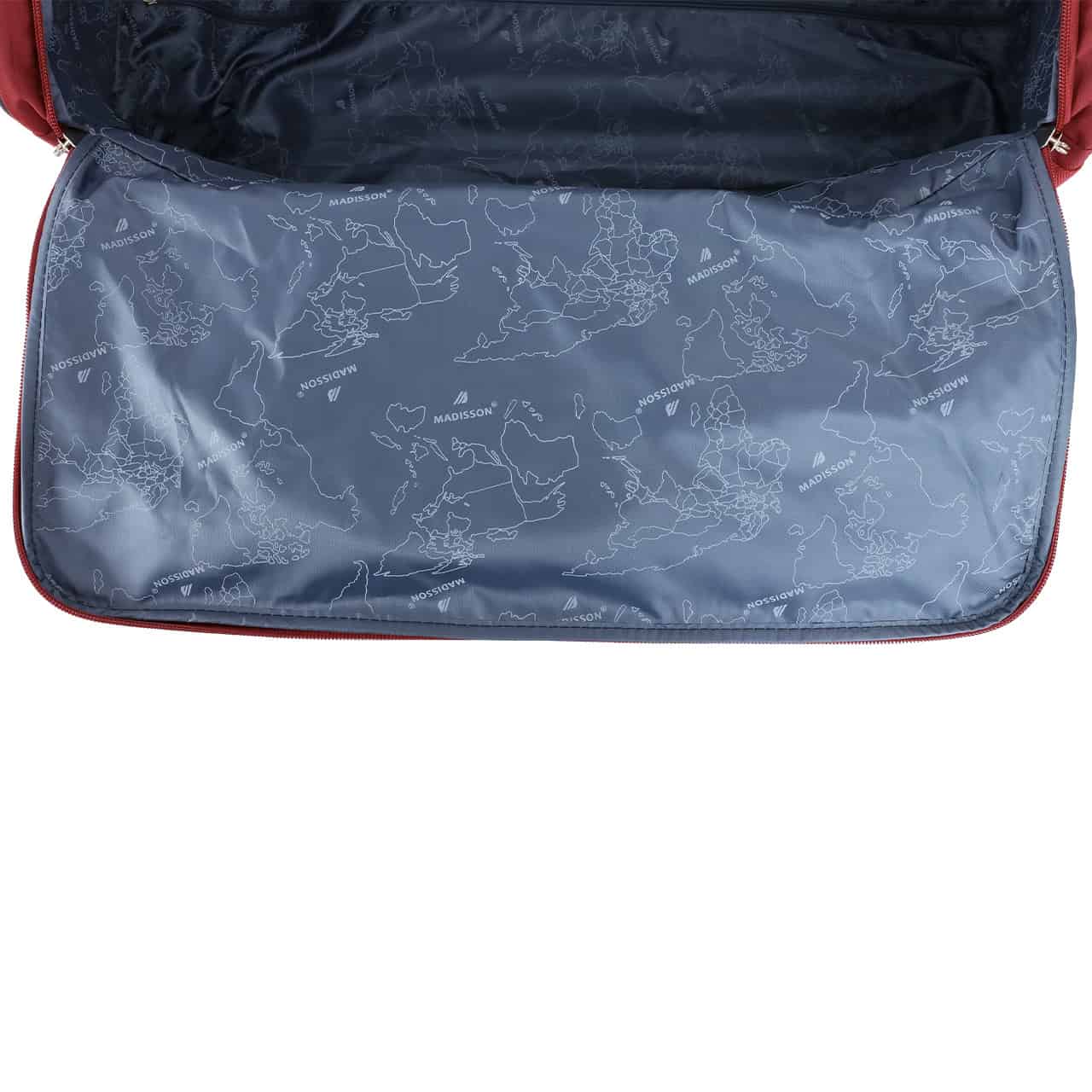 Sac de voyage XXL à roulettes Madisson Prague 84 cm - Vue de haut rabat