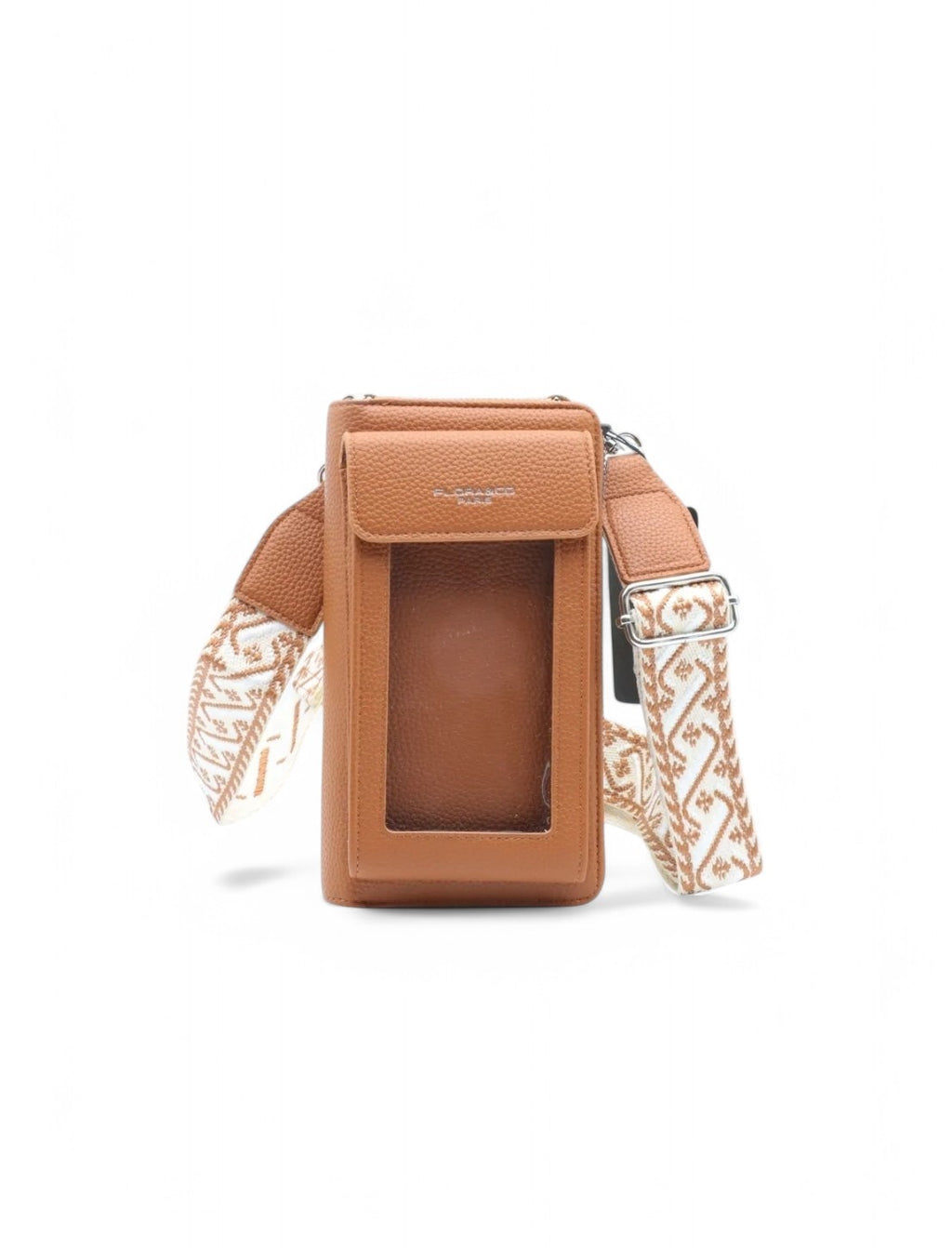pochette de téléphone portable pour femme Flora&co camel