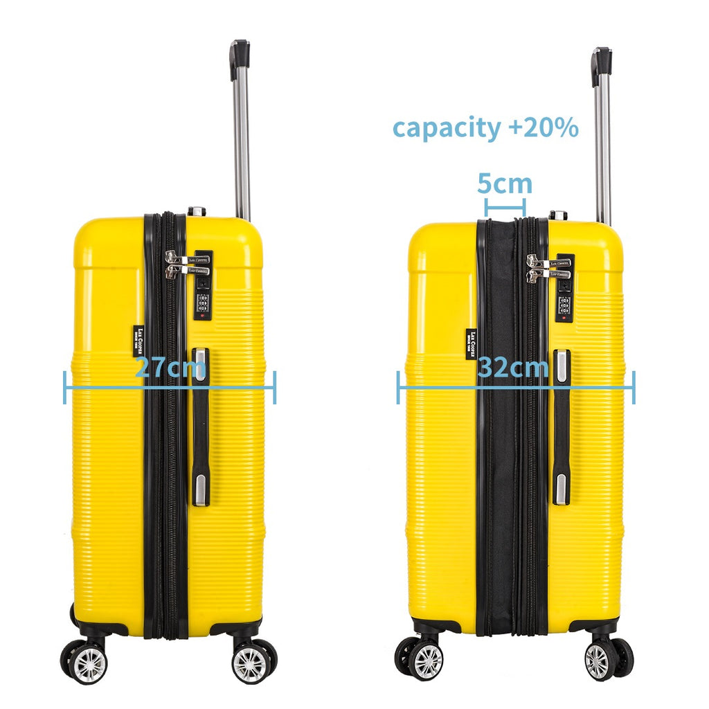 valise rigide moyenne 67 cm en polycarbonate Lee cooper jaune