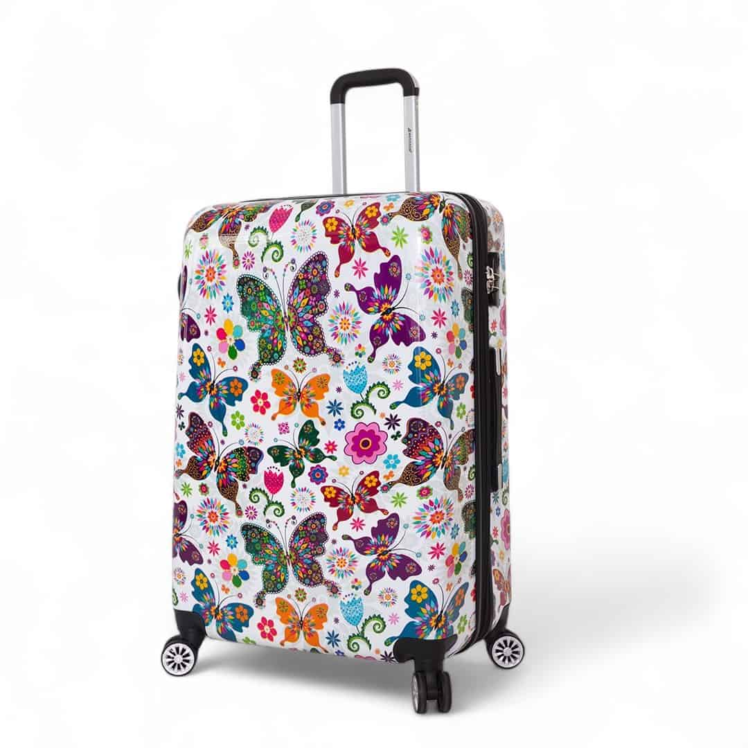 Valise XXL 76 cm papillons fleurs Madisson 36820U vue face