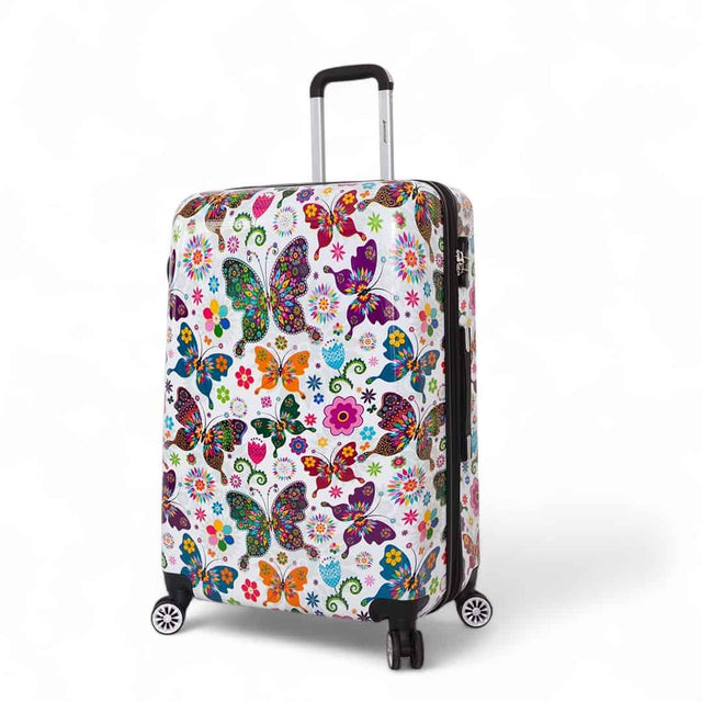 Valise XXL 76 cm papillons fleurs Madisson 36820U vue face