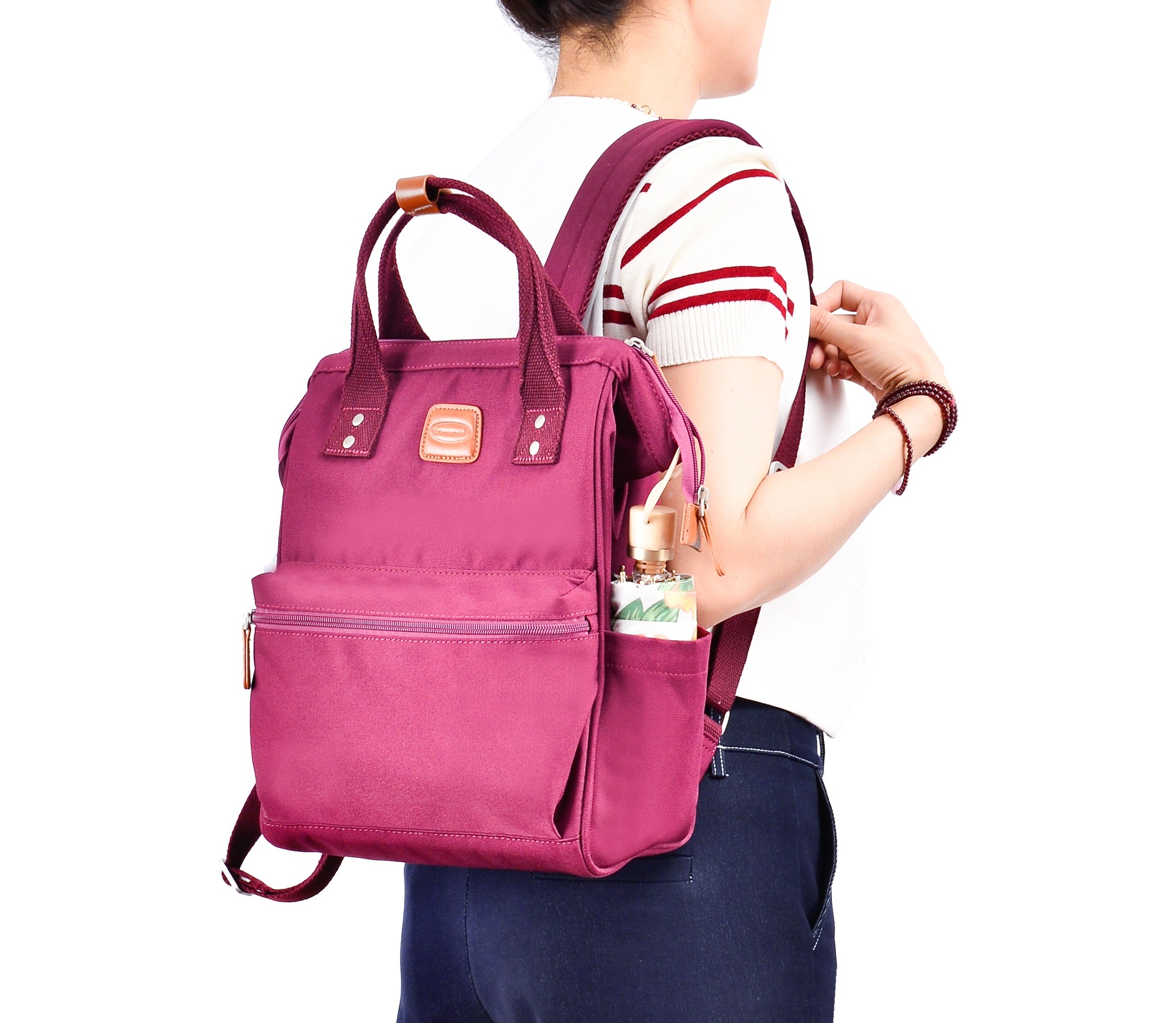 sac à dos pc portable pour femme snowball bordeaux pas cher