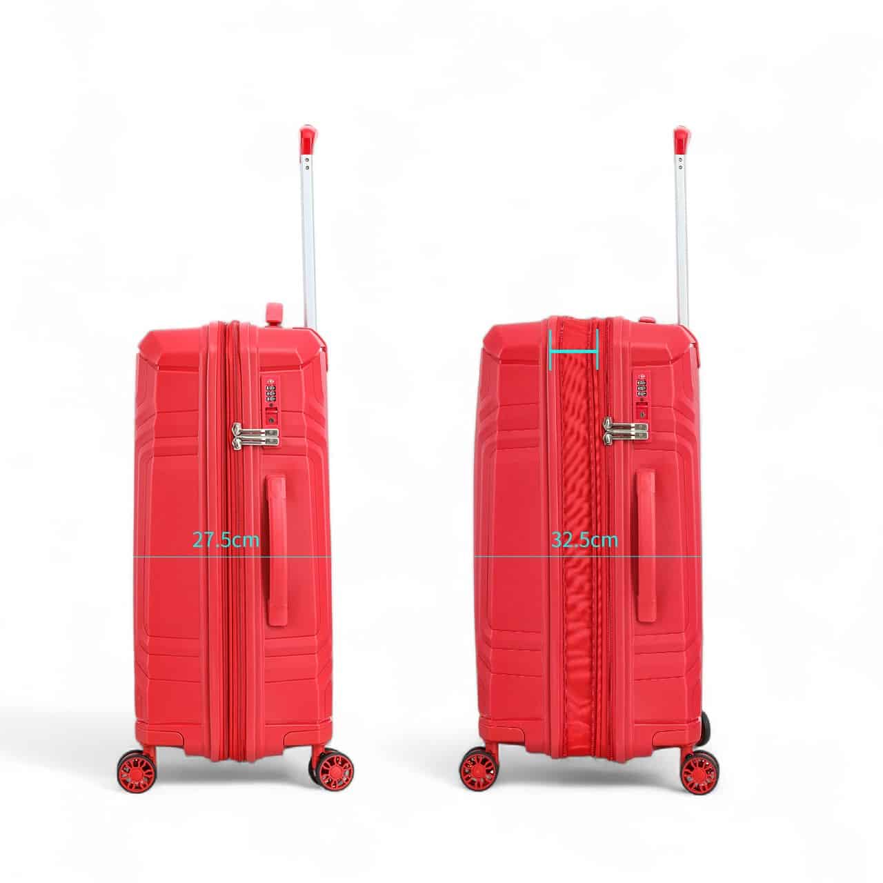 Valise rigide 65 cm extensible en polypropylène Malaga