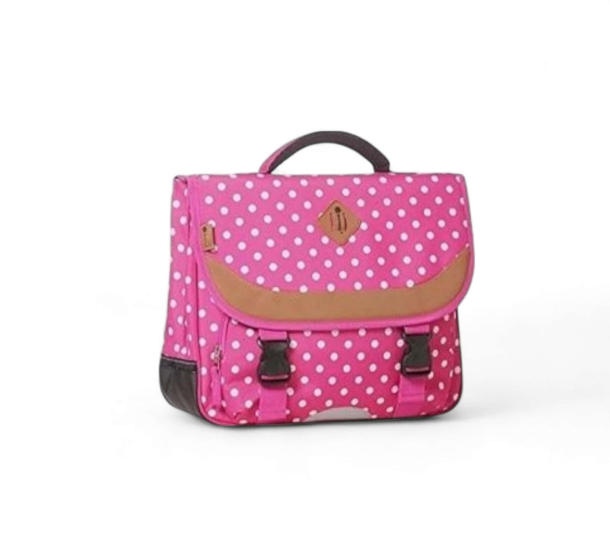 grand cartable scolaire ce2 cm1 cm2 pour fille Snowball rose : vue de face