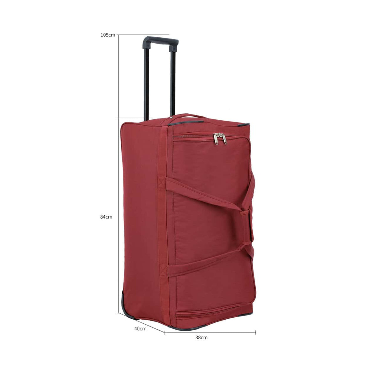 Sac de voyage XXL à roulettes Madisson Prague 84 cm - Vue de dimensions