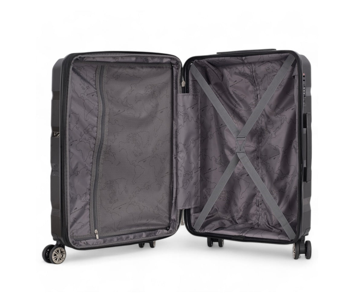 Valise 71 cm extensible en polypropylène madisson M43603 NOIR