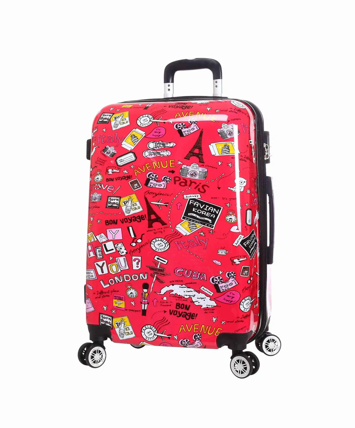 Valise XXL 75 cm rigide madisson rouge polycarbonate