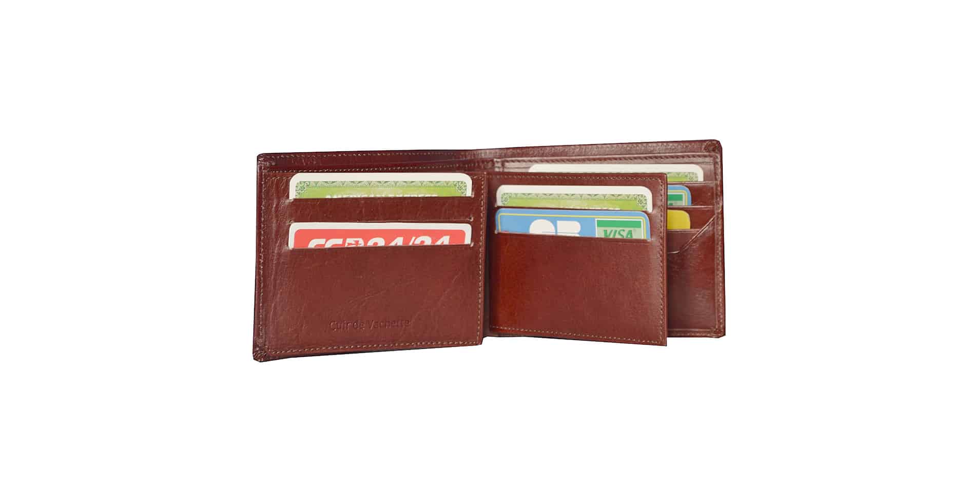 Portefeuille en cuir petit format pour homme