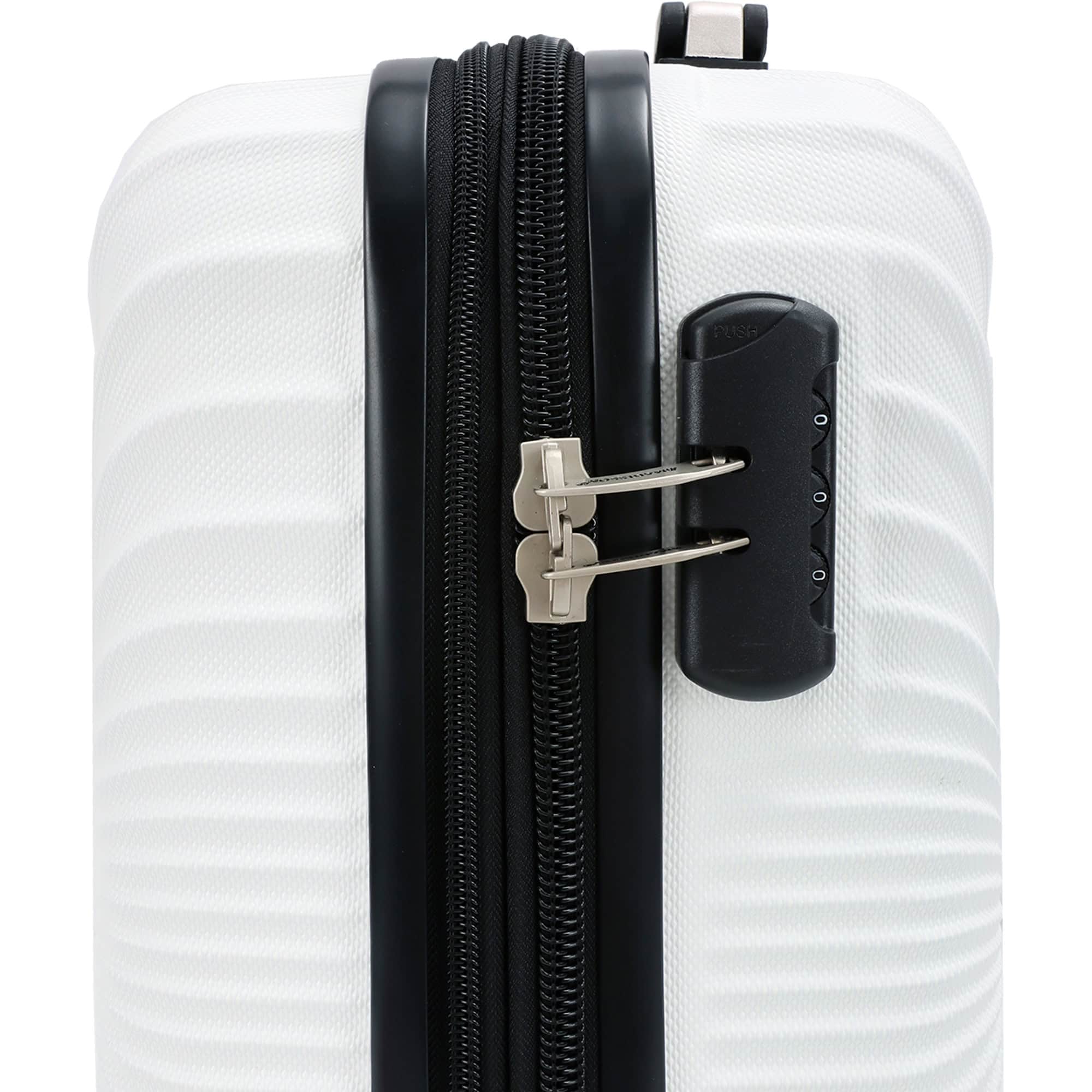 valise cabine sous siege easyjet 45x33x20 cm blanc- vue serrure