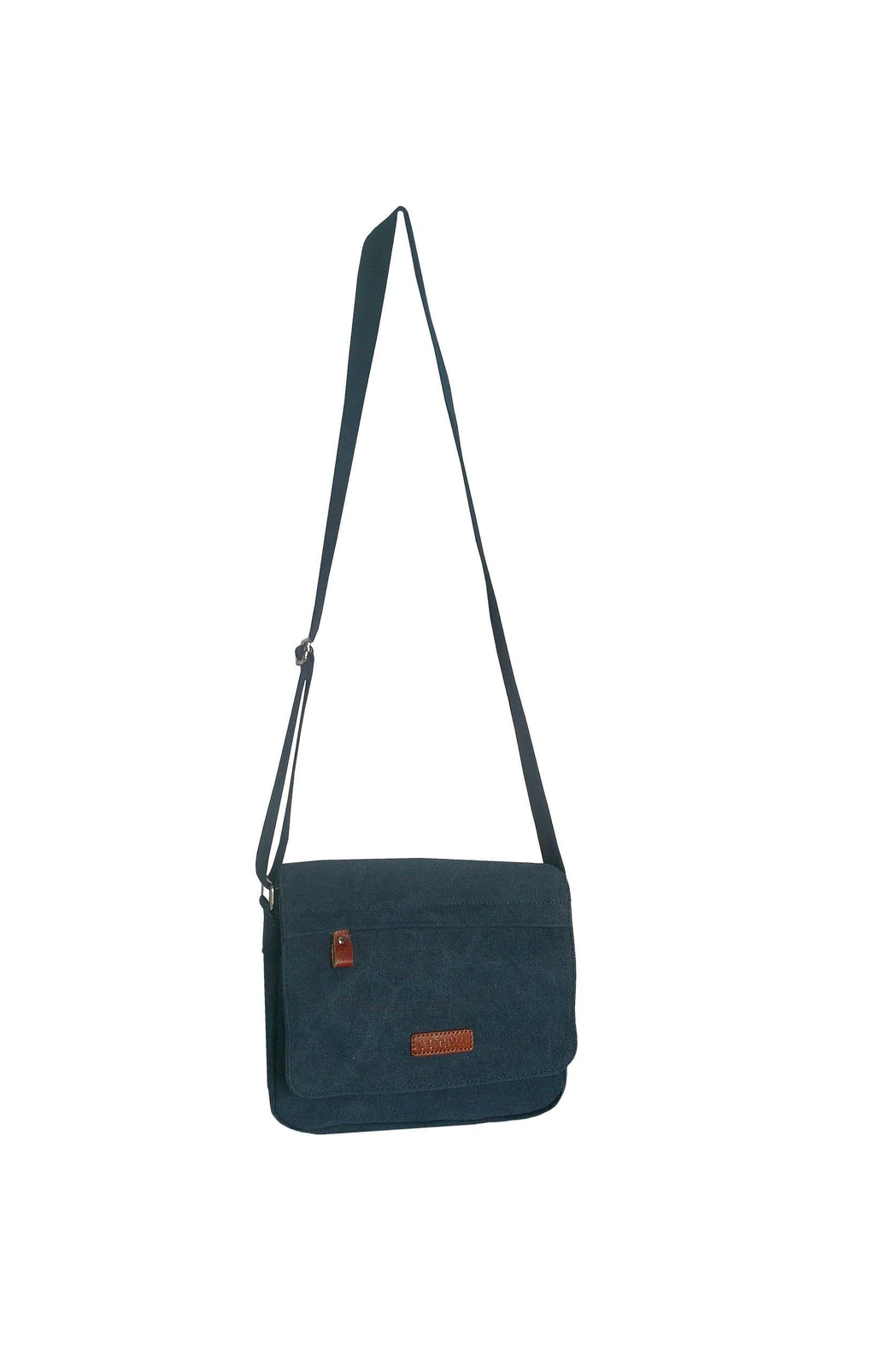 Sacoche bandoulière en toile et cuir Porto de Katana 6514 bleu 04