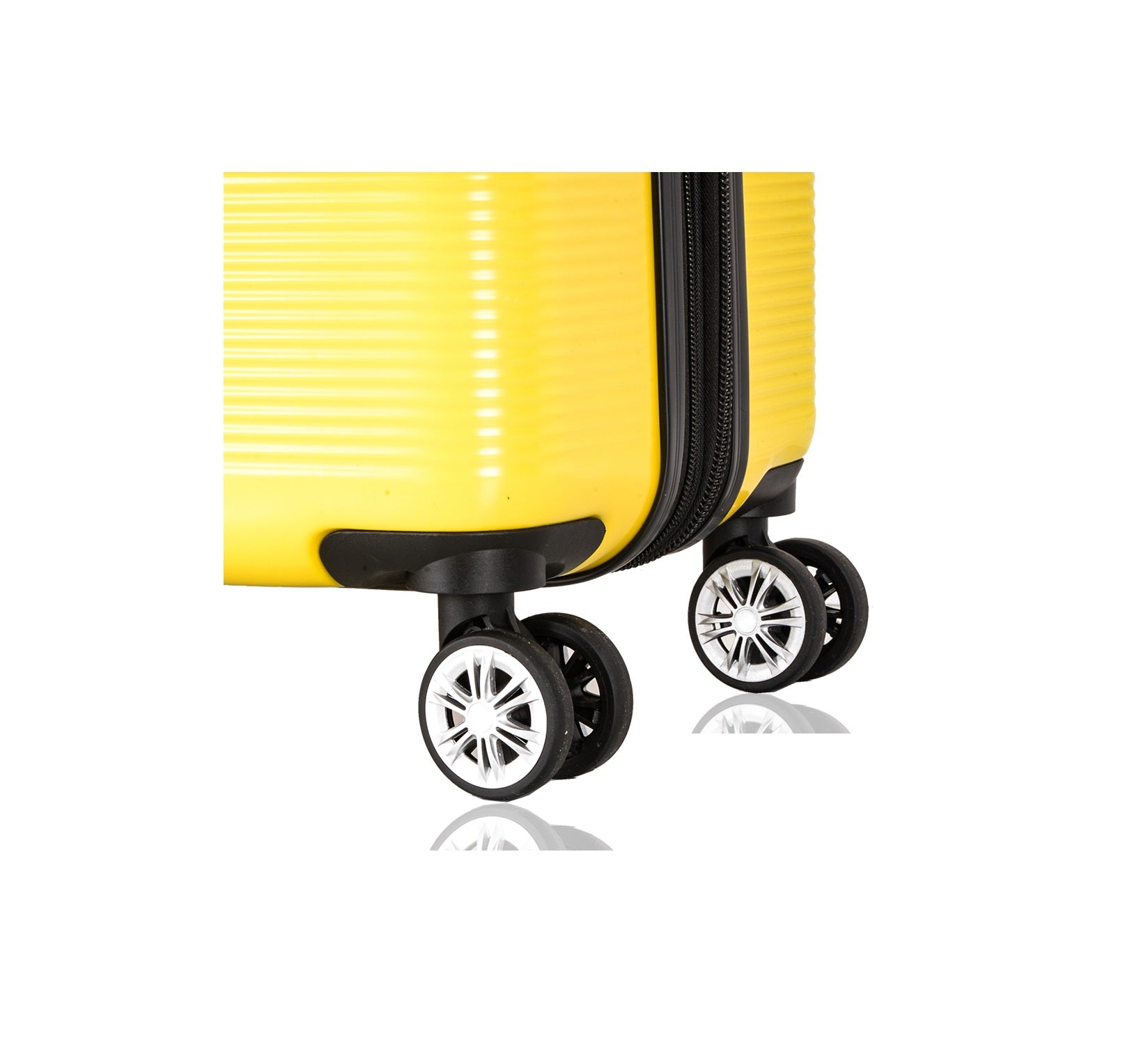 valise rigide moyenne 67 cm en polycarbonate Lee cooper jaune