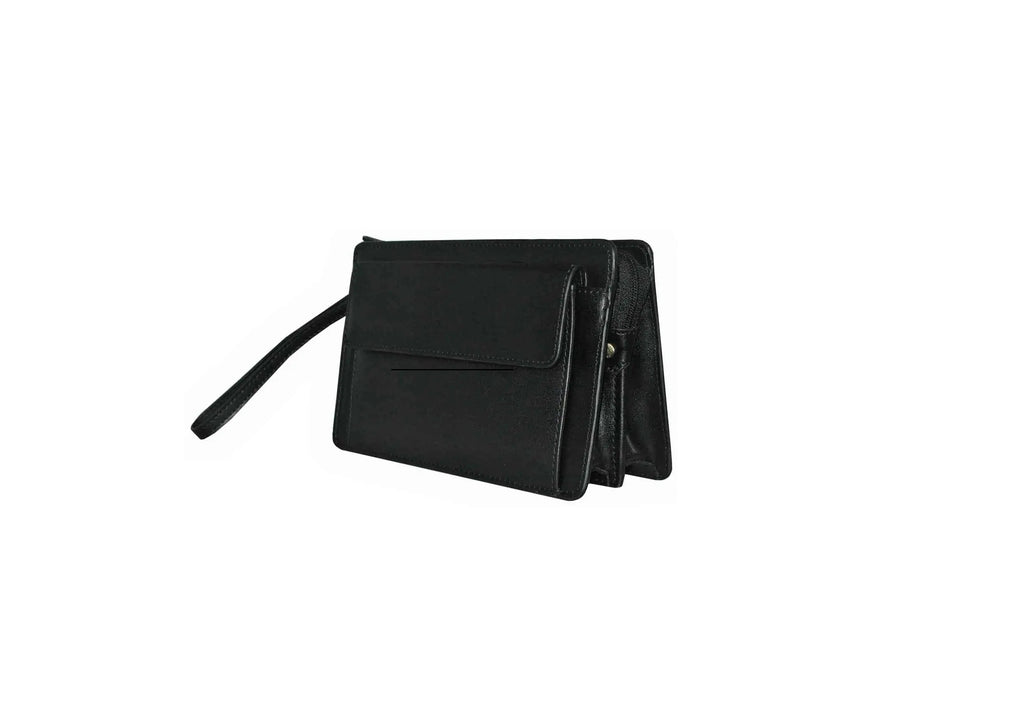 pochette en cuir pour homme katana 63011 noir