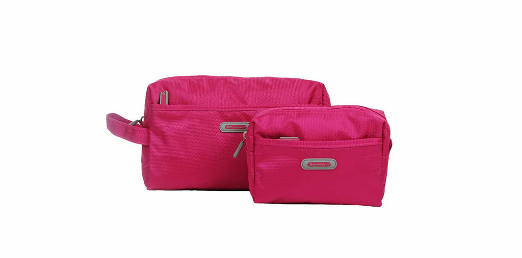 set de 2 trousses de toilettes Snowball rose