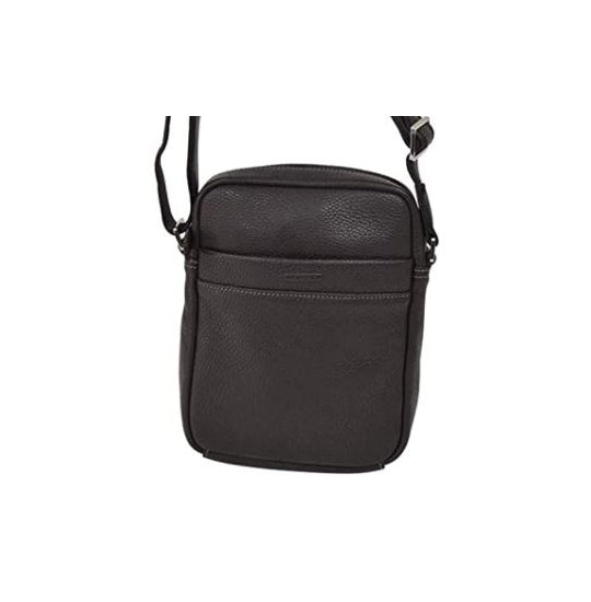 sacoche bandoulière en cuir pour homme noir
