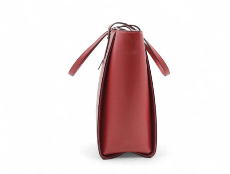 Sac cabas A4 à 3 compartiments pour femme Alice rouge-vue de profil