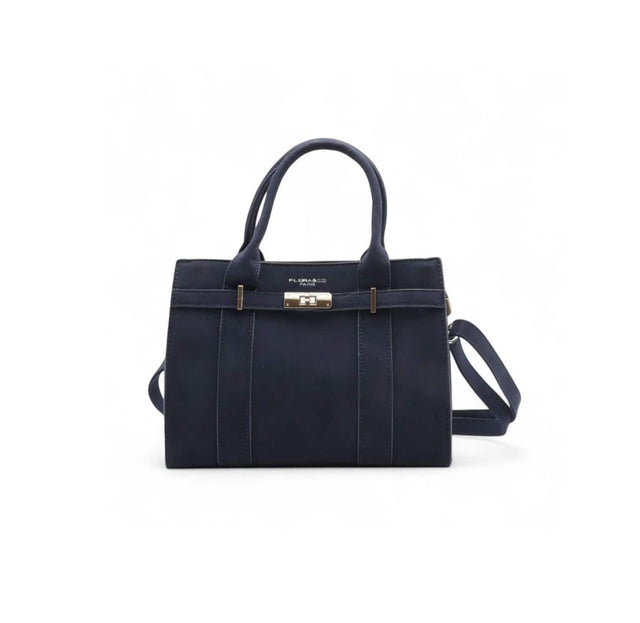 Sac à main aspect daim Flavia de Flora&Co bleu- vue de face