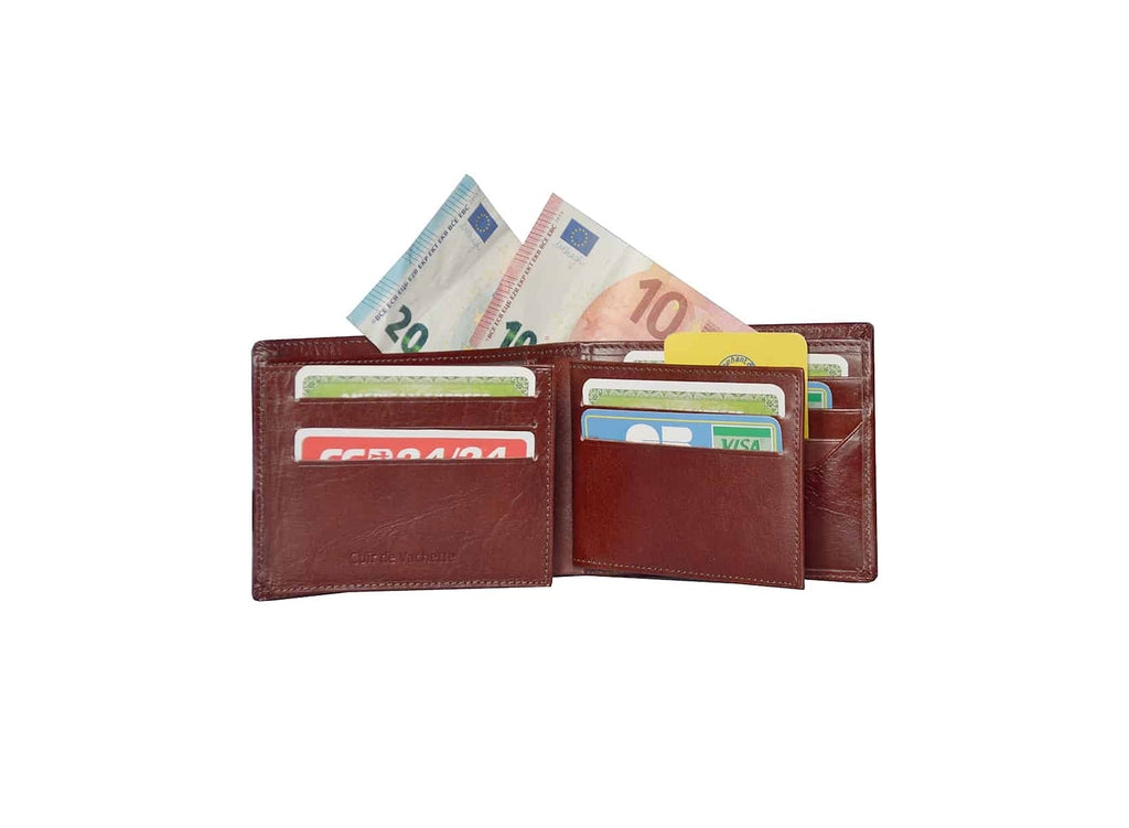 Portefeuille en cuir petit format pour homme