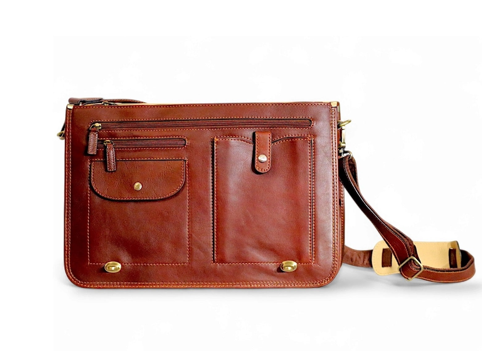 Serviette en cuir 2 soufflets Lexington de Katana