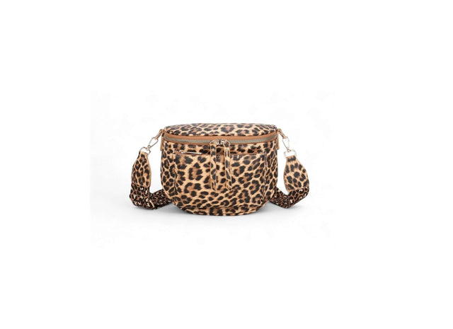 sac banane pour femme imprimé léopard -vue de face