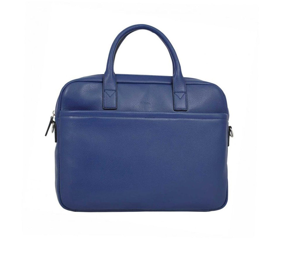 cartable en cuir bleu pour femme katana