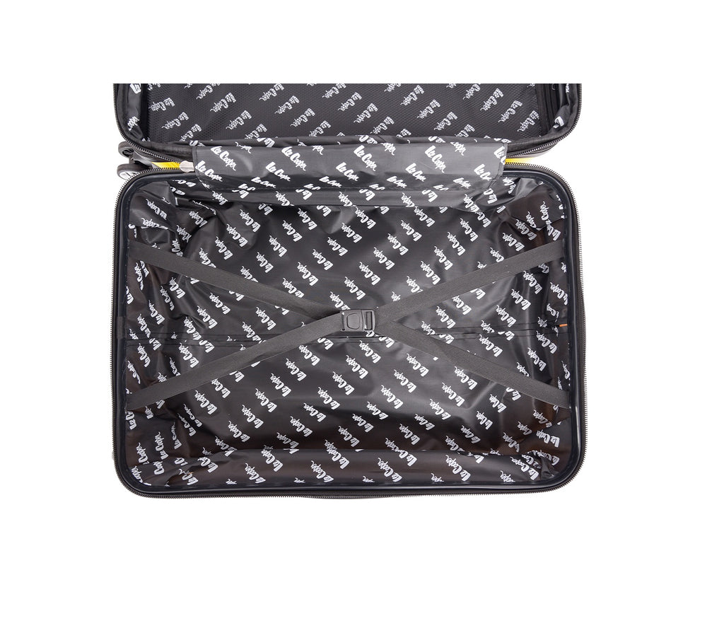 valise rigide moyenne 67 cm en polycarbonate Lee cooper jaune
