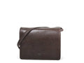 besace en cuir A4 katana marron vue de face