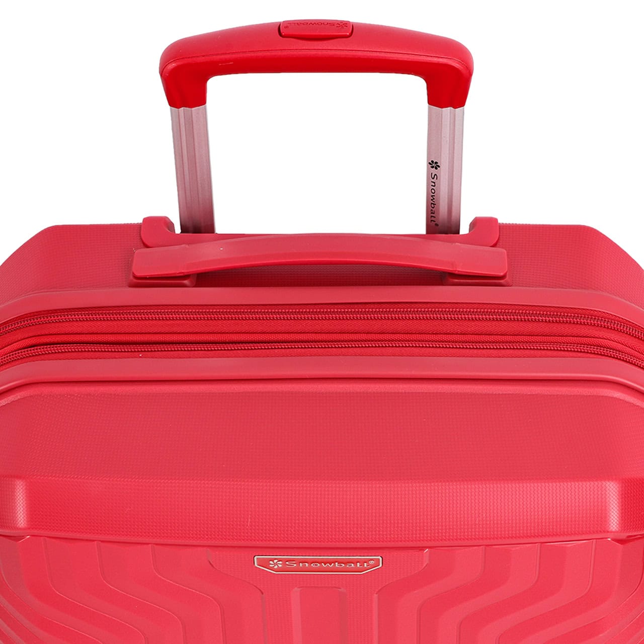 Valise rouge Snowball Malaga 55 cm avec poignée télescopique sortie