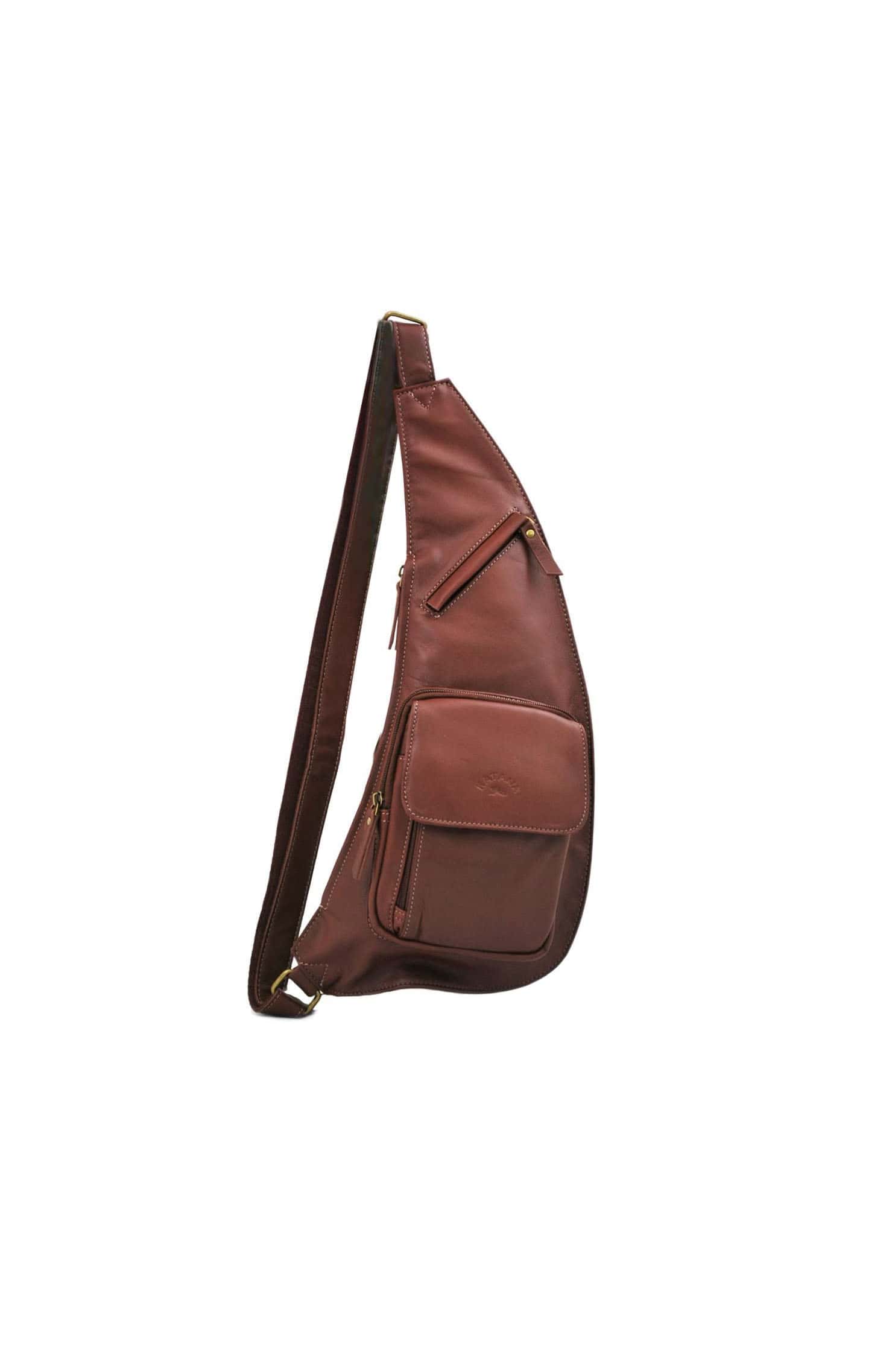Sac bandoulière en cuir type holster homme