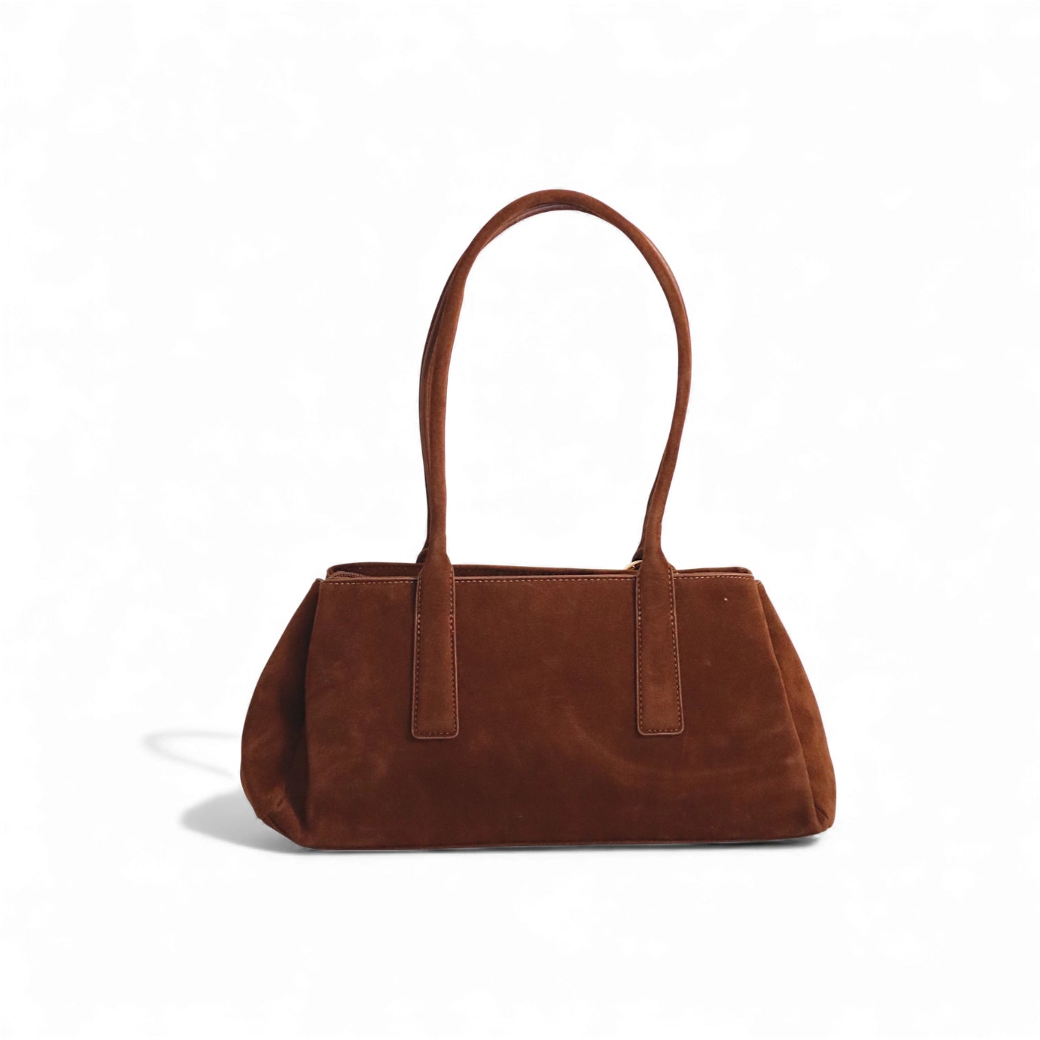 sac à main baguette effet daim à 3 compartiments Coralia de flora&co camel- vue arrière