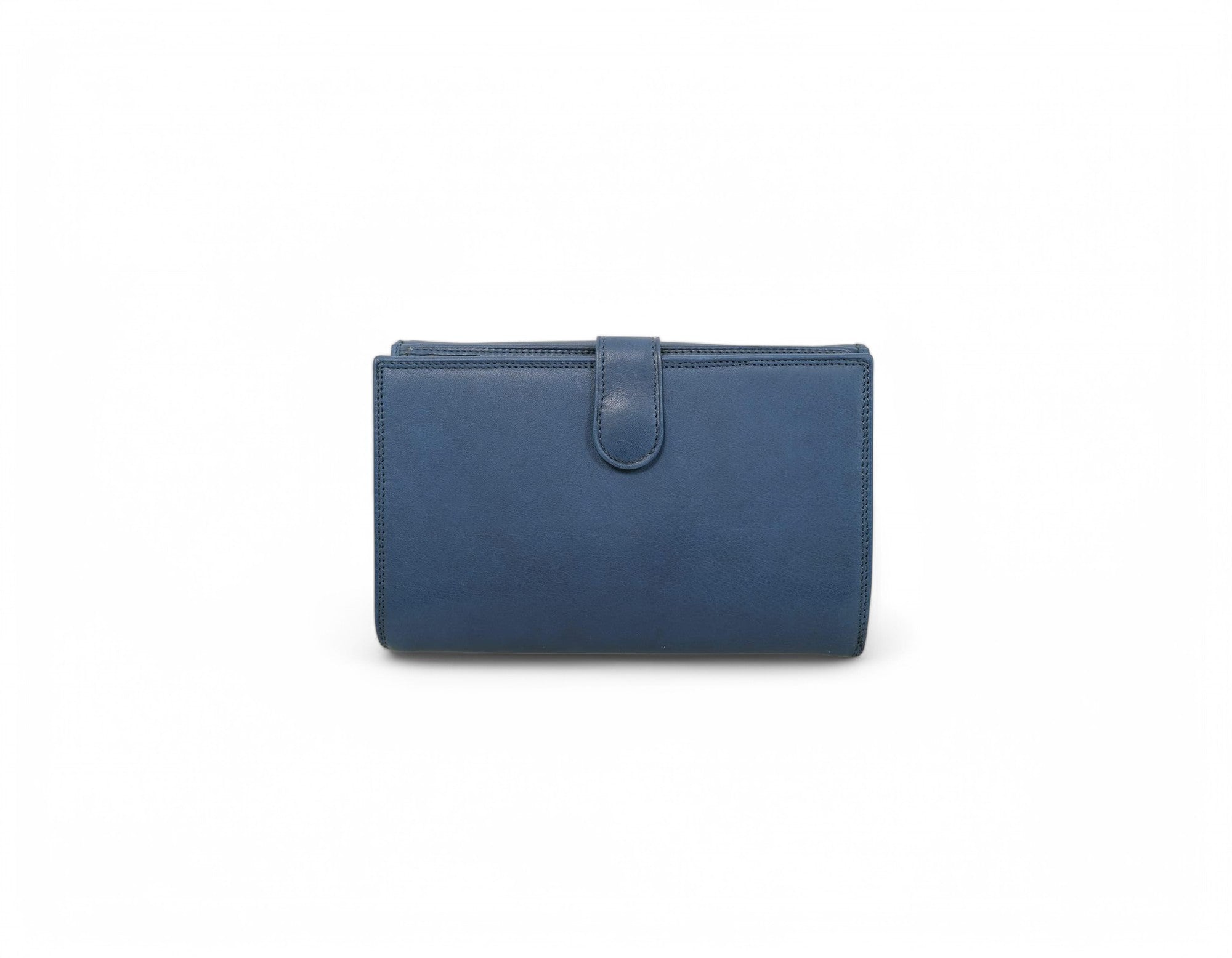 Portefeuille et compagnon en cuir de vachette sauvage Katana bleu 753115D