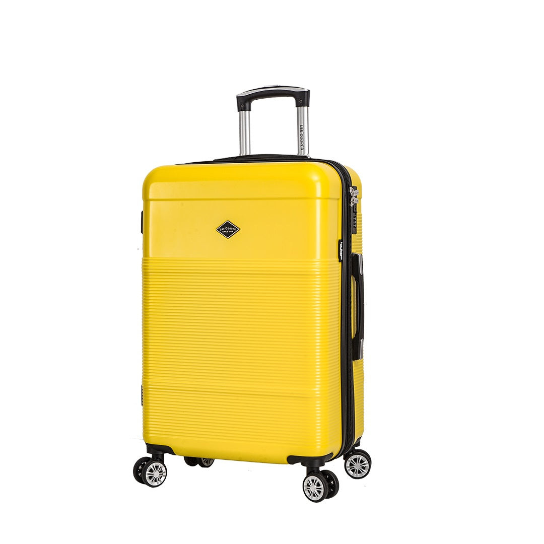 valise rigide moyenne 67 cm en polycarbonate Lee cooper jaune