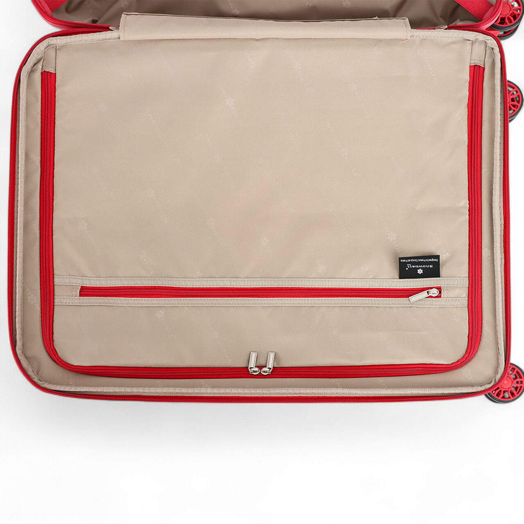 vue de rangement interieur de la valise rigide 65 cm extensible en polypropylène Snowball