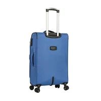 set de 3 valises chariot extensibles 4 roues en polyester 600D avec serrure TSA bleu canard Snowball-vue de dos